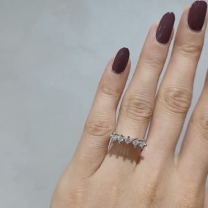 Outlet Diamond 0,31 Ct F-G Color Five Stone Ring