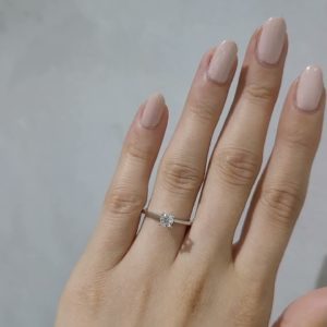 Outlet Diamond 0.32 Ct E Color HRD Certified Solitaire Ring