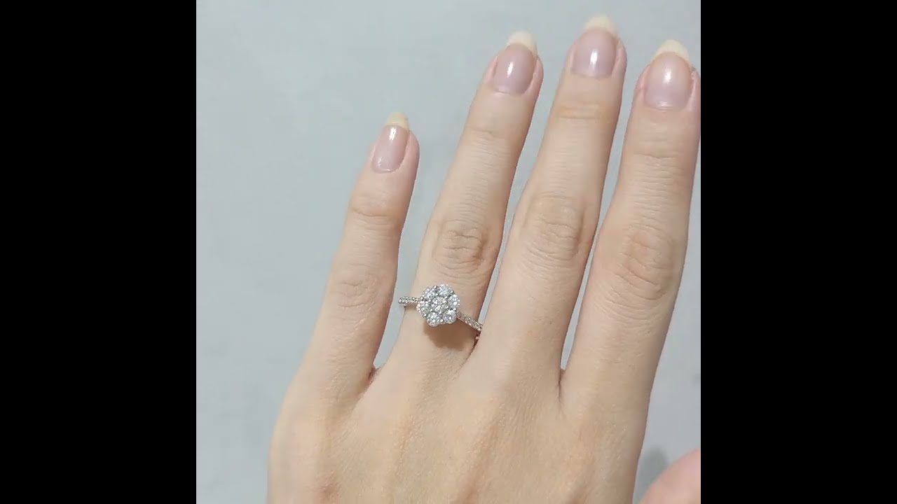 Outlet Diamond 0.65 Ct F-G Color Fantasy Ring