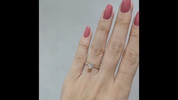 Outlet Diamond 0.69 Ct F-G-H Color Solitaire Ring