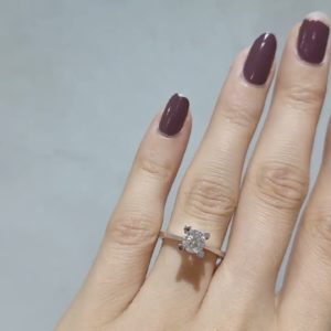 Outlet Diamond 0.70 Ct F Color HRD Certified Solitaire Ring