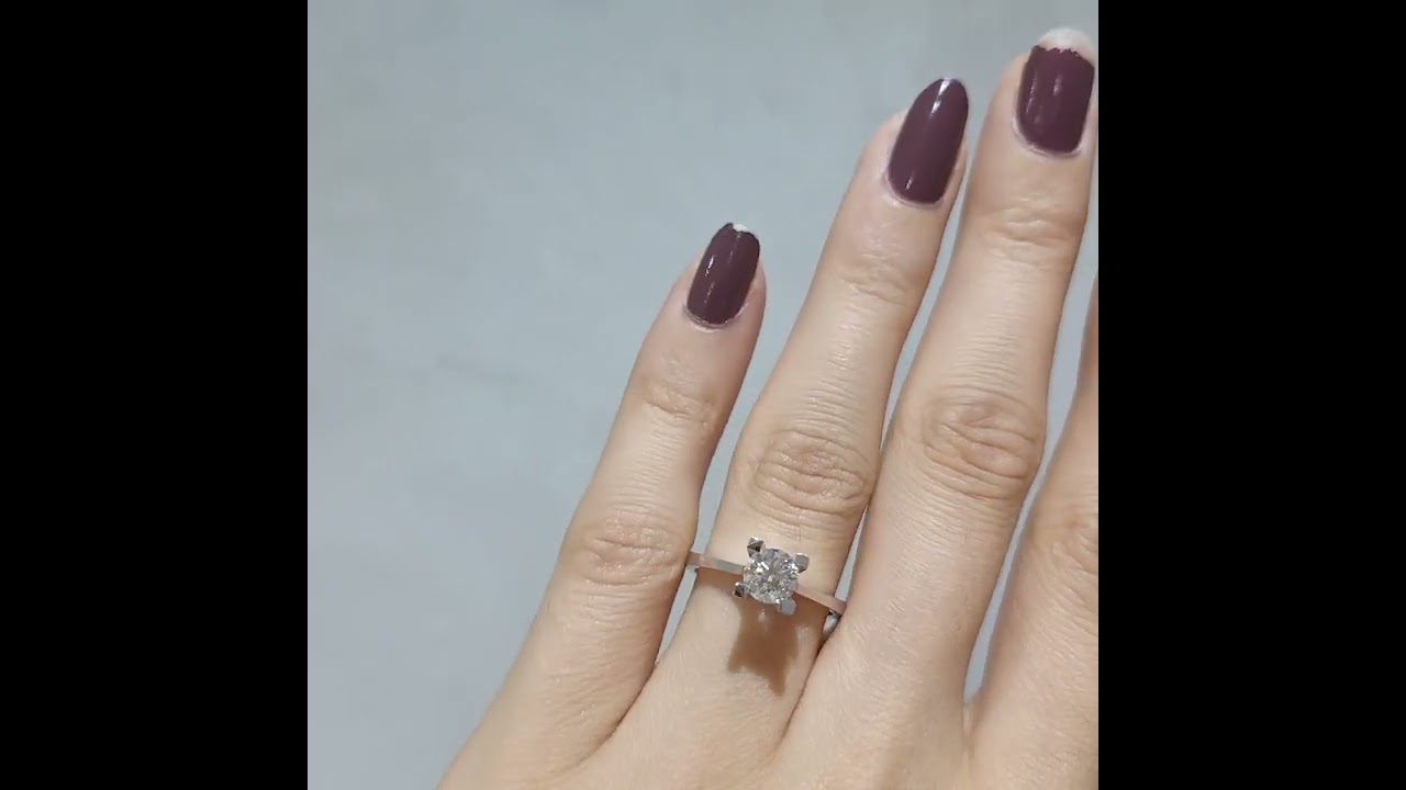 Outlet Diamond 0.70 Ct F Color HRD Certified Solitaire Ring