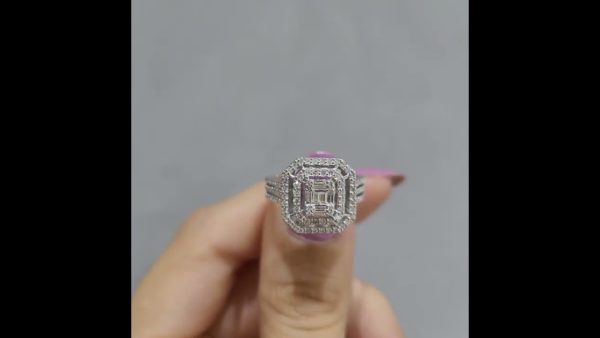 Outlet Diamond 0,70 Ct G-I Color Baguette Ring