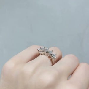 Outlet Diamond 1,00 Ct E-F Color Five Stone Ring