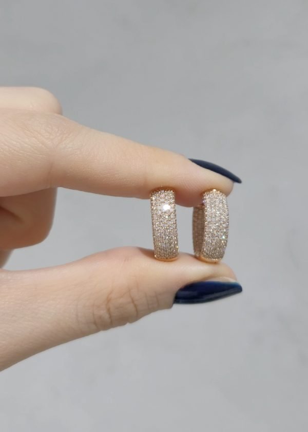 Outlet Pırlanta 2,40 Ct  Halka Küpe - Görsel 2