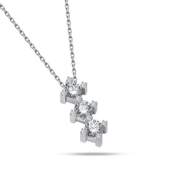 0,42 Ct  Pırlanta Tria Kolye - Image 2