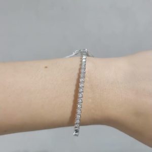Outlet Diamond 0,16 Ct E-F Color HRD Certified Fantasy Tennis Bracelet