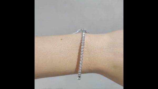 Outlet Diamond 0,16 Ct E-F Color HRD Certified Fantasy Tennis Bracelet
