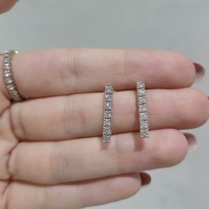 Outlet Pırlanta 0,61 Ct  Suyolu Küpe