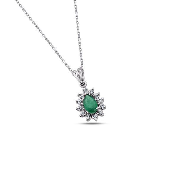 0,91 Ct Pırlanta ve Zümrüt Anturaj Set - Görsel 2