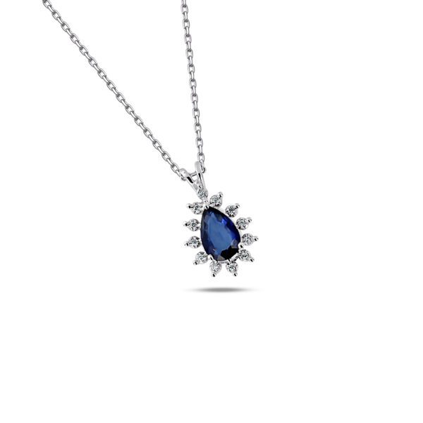 1,90 Ct Pırlanta ve Safir Anturaj Set - Görsel 3