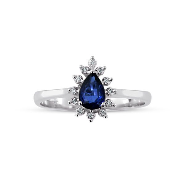 1,90 Ct Pırlanta ve Safir Anturaj Set - Görsel 2
