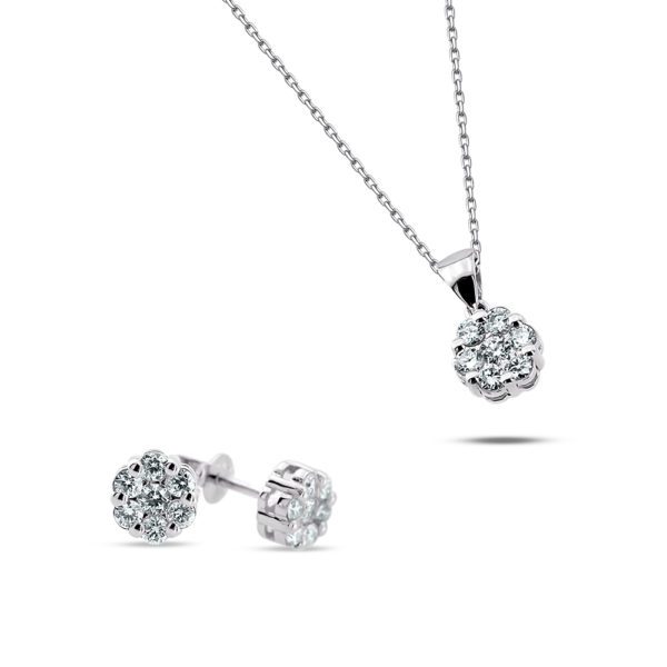 0,56 Ct Pırlanta Koronet Çiçek Set
