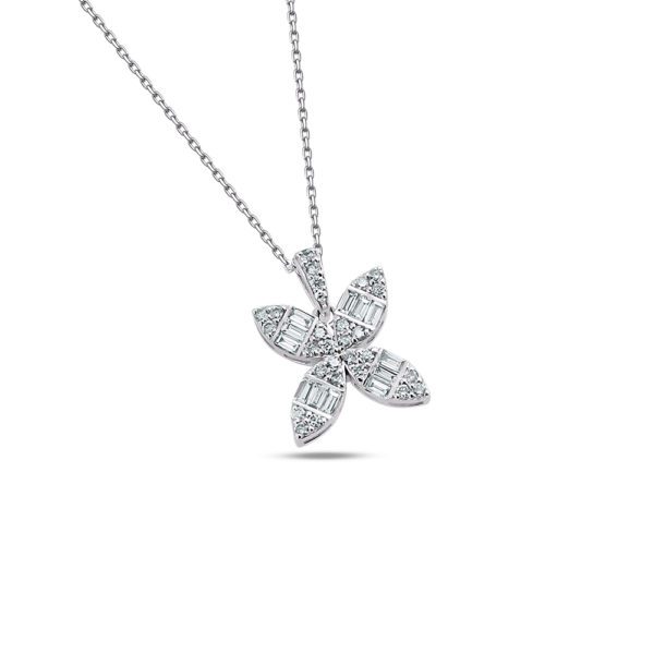 1,75 Ct Pırlanta Baget Çiçek Set - Görsel 2