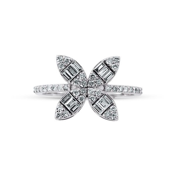 1,75 Ct Pırlanta Baget Çiçek Set - Görsel 3