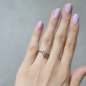 Outlet Pırlanta 0,40 Ct D Renk HRD Sertifikalı Tektaş Yüzük