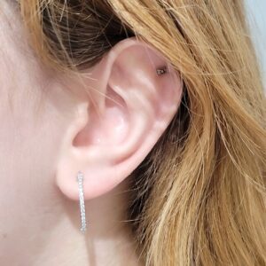 Outlet Pırlanta 0,35 Ct Halka Küpe