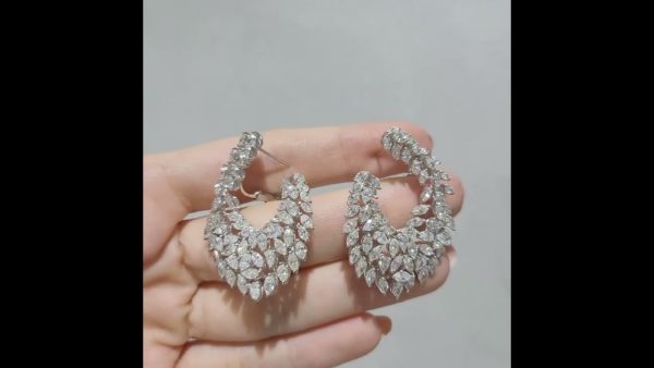 Outlet Pırlanta 8,79 Ct G-J Renk Fantezi Küpe - Görsel 2