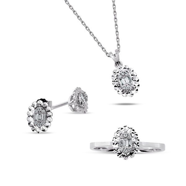 0,24 Ct Pırlanta Sihirli Baget Set