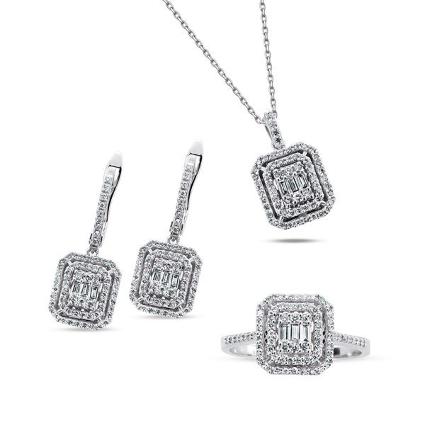 2,13 Ct Pırlanta Baget Fantezi Set