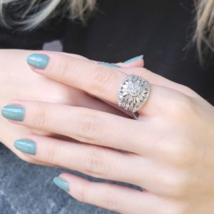 Outlet Pırlanta 1,63 Ct  Fantezi Baget Yüzük