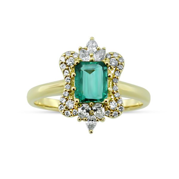 3,73 Ct Pırlanta ve Zümrüt Set - Görsel 2