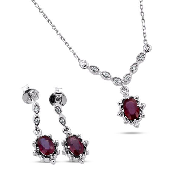1,82 Ct Pırlanta ve Yakut Set