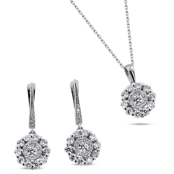 2,43 Ct Pırlanta Çiçek Set