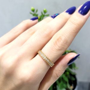 Outlet Pırlanta 0.28 Ct F-G Renk Rose Fantezi Yüzük - LD02779
