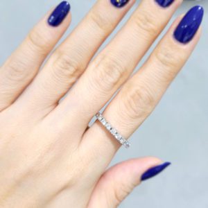 Outlet Pırlanta 0.96 Ct F-G Renk Yarımtur Alyans - YZ08449