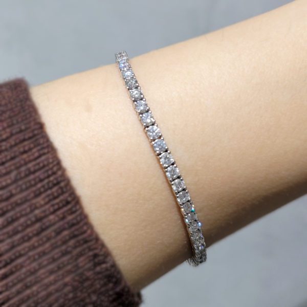 Outlet Pırlanta 4.90 Ct F-H Renk Suyolu Bileklik - LD02845