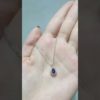 Outlet Pırlanta 0.45 Ct F-H Renk Pırlanta ve Safir Kolye - KL02307