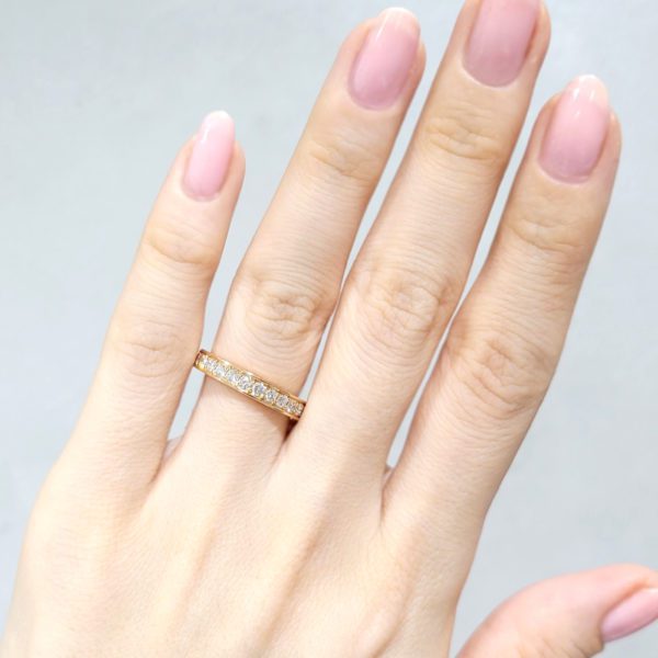 Outlet Pırlanta 0,50 Ct F-I Renk Rose Yarımtur Alyans