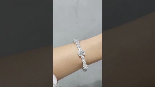 2.34 Ct Baguette Bangle Diamond Bracelet product video