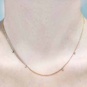 Outlet Pırlanta 0,10 Ct Rose Kolye