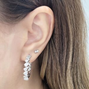 Outlet Pırlanta 3,57 Ct HRD Sertifikalı Markiz Tasarım Halka Küpe