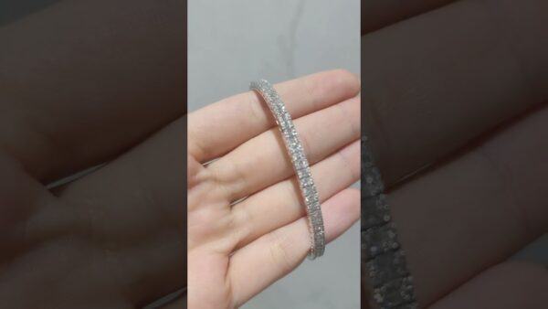 Pırlanta 1,89 Ct Baget Pırlantalı Suyolu Bileklik ürün videosu