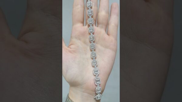 5.52 Ct Baguette Tennis Diamond Bracelet product video