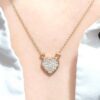 Outlet Pırlanta 0,23 Ct Rose Kalp Kolye - Image 2