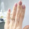 Outlet Pırlanta 0,12 Ct Yıldız Rose Yüzük - Görsel 2