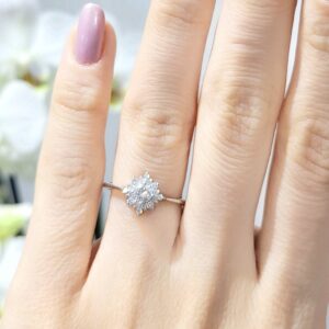 Outlet Pırlanta 0,35 Ct Tasarım Tektaş Yüzük