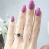 Outlet Pırlanta 1,15 Ct Pırlanta ve Blue Topaz Yüzük - Image 2