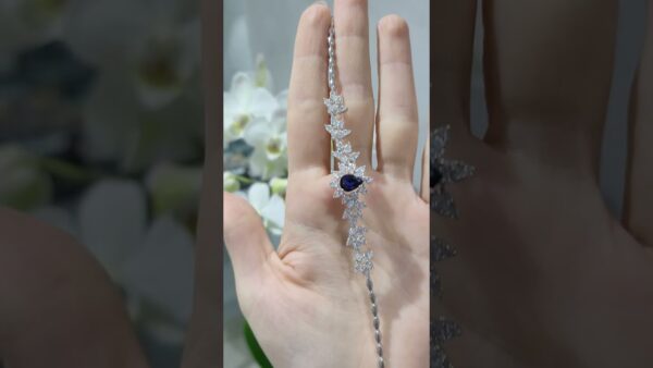 3.48 Ct Diamond and Sapphire Designer Bracelet product video
