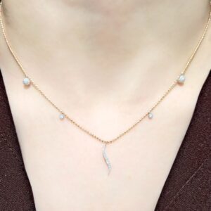 Outlet Pırlanta 0,39 Ct Rose Tasarım Kolye