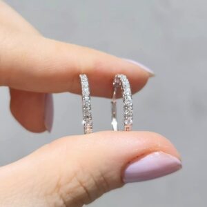 Outlet Pırlanta 0,37 Ct Halka Küpe