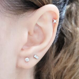 Outlet Pırlanta 0,22 Ct Tektaş Küpe