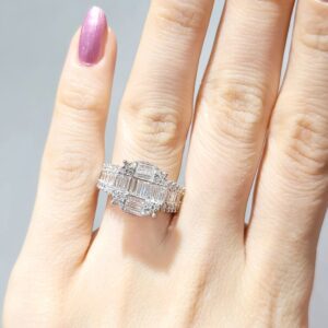 Outlet Pırlanta 1,76 Ct Baget Tasarım Yüzük