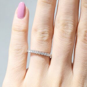 Outlet Pırlanta 0,37 Ct Yarımtur Alyans