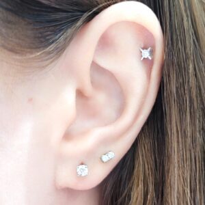 Outlet Pırlanta 0,28 Ct Tektaş Küpe