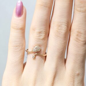 Outlet Pırlanta 0,12 Ct Tasarım Rose Yüzük